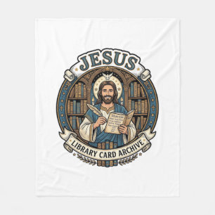 Jesus Bibliothekskartenarchiv Jesus Bibliothekskar Fleecedecke