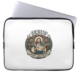 Jesus Bibliothekskartenarchiv Jesus Bibliothekskar Laptopschutzhülle