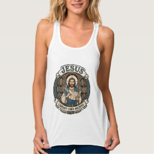 Jesus Bibliothekskartenarchiv Jesus Bibliothekskar Tank Top