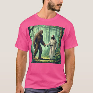 Jesus Bigfoot Sasquatch Christlich Faith Bible Ver T-Shirt