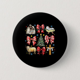 Jesus Birth Weihnachtscoquette Bow Krippe Szene Button