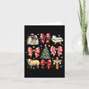 Jesus Birth Weihnachtscoquette Bow Krippe Szene Karte