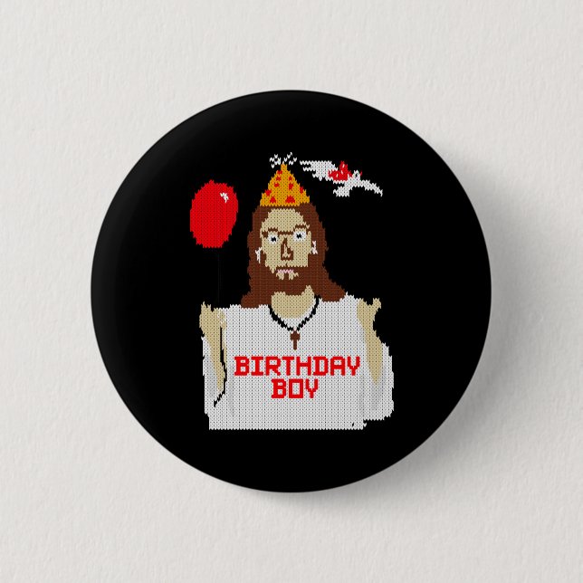 Jesus Birthday Boy Christmas Essential T Shirt  Button (Vorderseite)