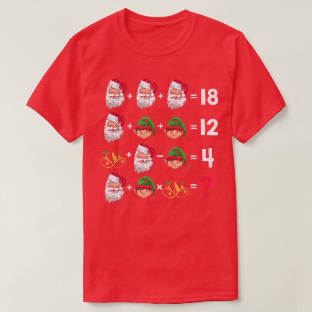 Jesus Birthday Math Lehrer Spaß XMas Reihenfolge O T-Shirt (Design vorne)
