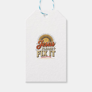 Jesus Bitte Repariere Es Vintage Christliche Typog Geschenkanhänger