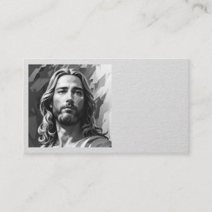 Jesus Black and White Business Cards Visitenkarte