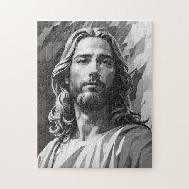 Jesus Black and White Puzzle (Vertikal)