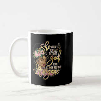 Jesus Black Girl Sie, die kniet vor Gott Christi Kaffeetasse