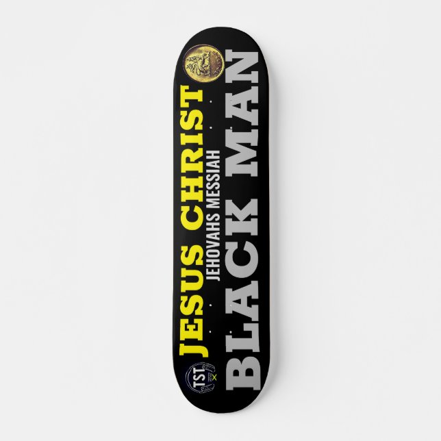 JESUS BLACK MAN JMT 7 3/4" Skateboard Deck (Vorne)