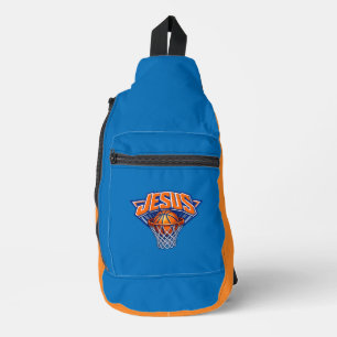 JESUS - Blau und Orange Crossbody Bag