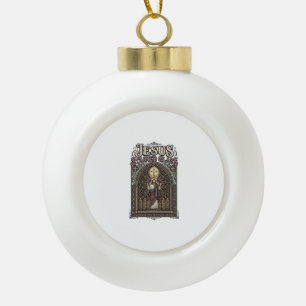 Jesus Bleiglas Jesus Bleiglas Kathedrale  Keramik Kugel-Ornament