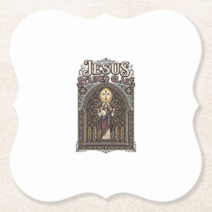 Jesus Bleiglas Jesus Bleiglas Kathedrale  Untersetzer