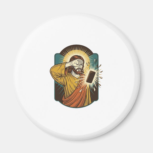 Jesus blendet die maximale Helligkeit des Telefons Magnet (Vorne)
