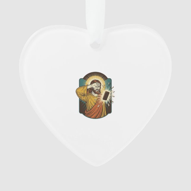 Jesus blendet die maximale Helligkeit des Telefons Ornament (Vorderseite)