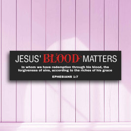 Jesus Blood Matters Christian Bible Verse  Auto Magnet