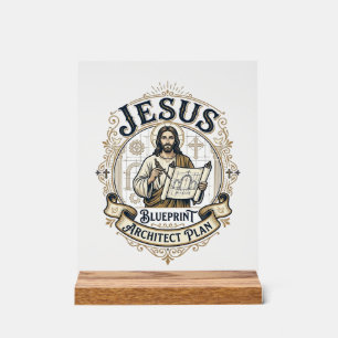 Jesus Blueprint Architekt Plan Jesus Blueprint Arc Acrylschild