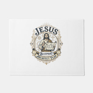 Jesus Blueprint Architekt Plan Jesus Blueprint Arc Fußmatte