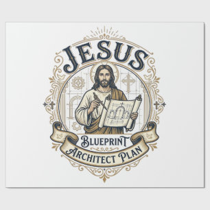 Jesus Blueprint Architekt Plan Jesus Blueprint Arc Geschenkpapier