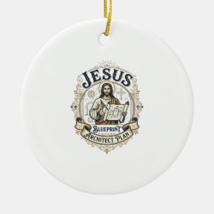 Jesus Blueprint Architekt Plan Jesus Blueprint Arc Keramik Ornament