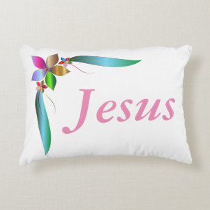 JESUS BLUME RIBBON ZIERKISSEN