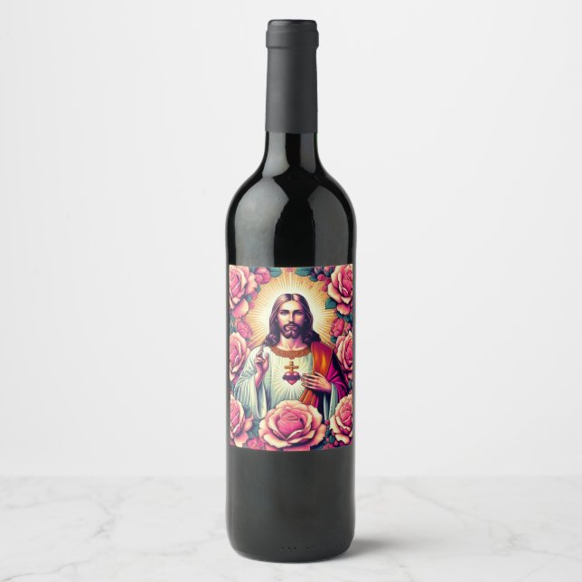 Jesus Blume Weinlabel! Weinetikett (Vorderseite)