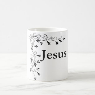 JESUS BLUMEN ECKENRAND KAFFEETASSE