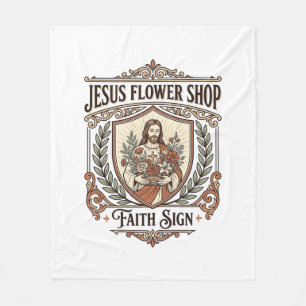 Jesus Blumenladen Glaubensschild Jesus Blumenladen Fleecedecke