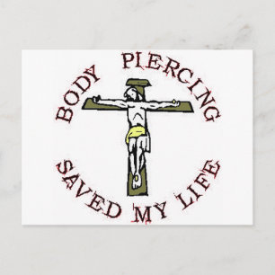 Jesus ‚Body Piercing‘ Postkarte