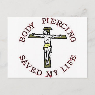 Jesus ‚Body Piercing‘ Postkarte