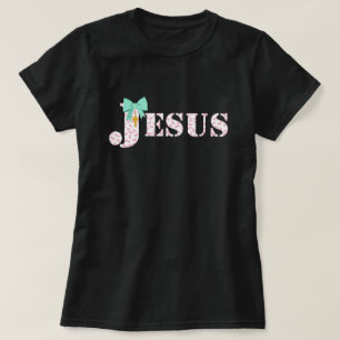 Jesus-Bogen Christliches T-Shirt Rosa Coquette G