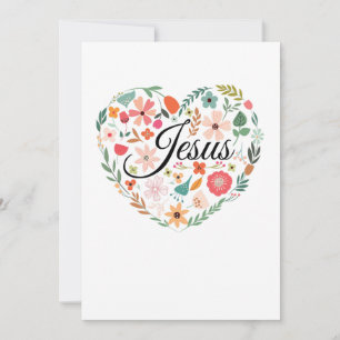 Jesus Boho Christliches Herz-Motiv Inspirierend Einladung