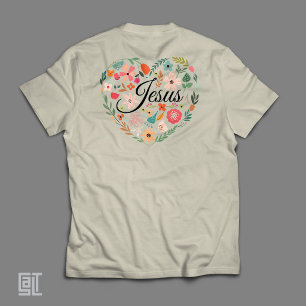 Jesus Boho Christliches Herz Motiv Inspirierend  Tri-Blend Shirt
