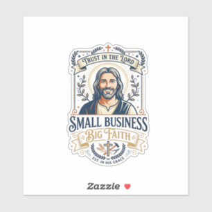 Jesus Boutique Kleinunternehmer-Shirt Christia Aufkleber