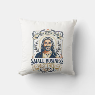 Jesus Boutique Kleinunternehmer-Shirt Christia Kissen