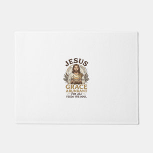 Jesus Bowling Vintage-Shirt Christliches Grafik_1 Fußmatte