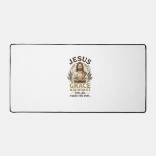 Jesus Bowling Vintage-Shirt Christliches Grafik_1 Schreibtischunterlage
