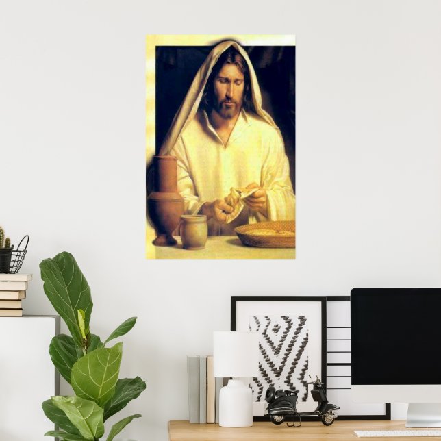 Jesus Break Brot Vintage Poster (Heimbüro)