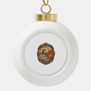 Jesus brennender Mund super scharfe Party-Dip Humo Keramik Kugel-Ornament