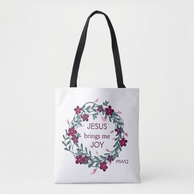 JESUS BRINGS ME JOY Floral Monogram (Vorderseite)