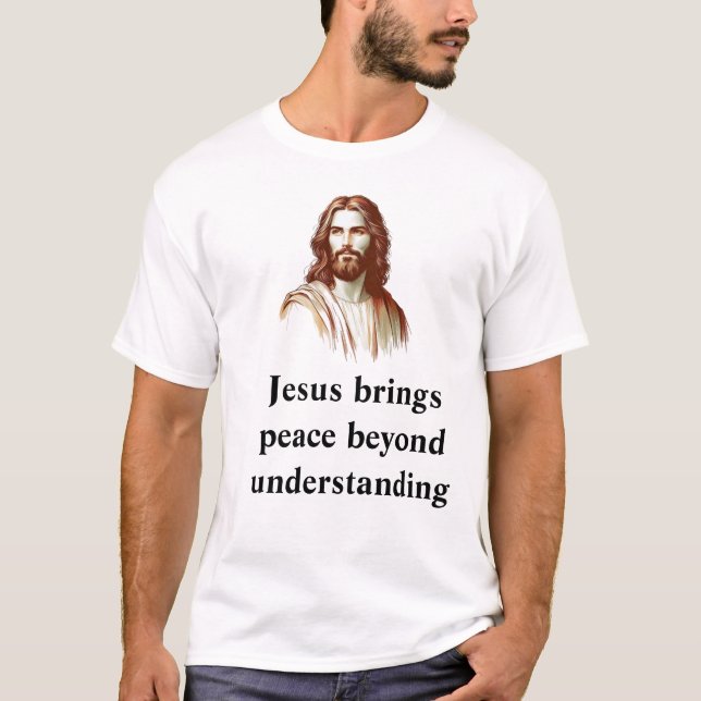 Jesus bringt Frieden über das Verständnis von Luxu T-Shirt (Vorderseite)