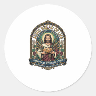 Jesus Brot des Lebens Jesus Brot Leben Bäckerei Ch Runder Aufkleber