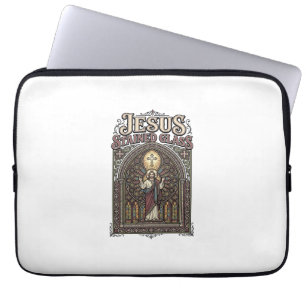 Jesus-Buntglas Jesus-Buntglas Kathedrale  Laptopschutzhülle