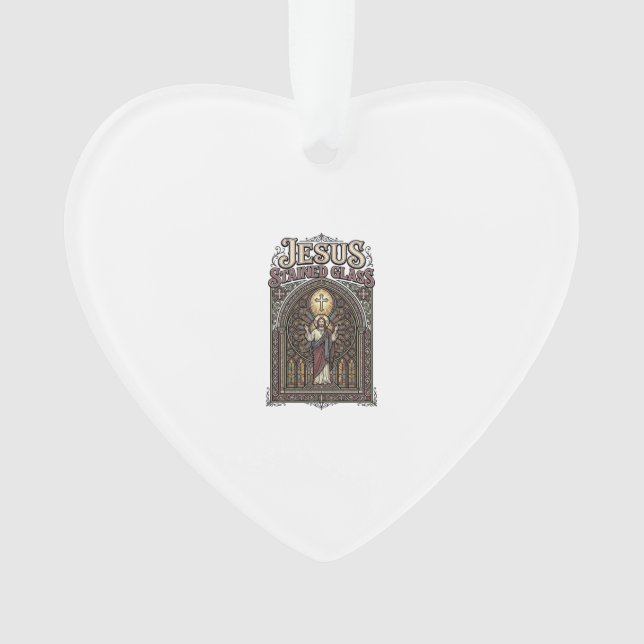 Jesus-Buntglas Jesus-Buntglas Kathedrale  Ornament (Vorderseite)