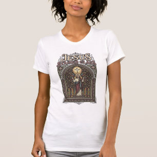 Jesus-Buntglas Jesus-Buntglas Kathedrale T-Shirt