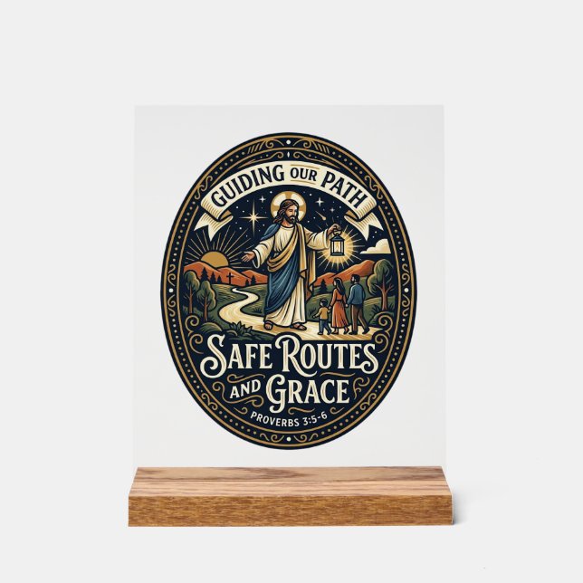Jesus Busfahrer Transitmitarbeiter Shirt Glaube ba Acrylschild (Vorderseite)