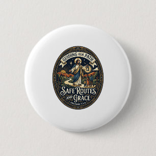 Jesus Busfahrer Transitmitarbeiter Shirt Glaube ba Button