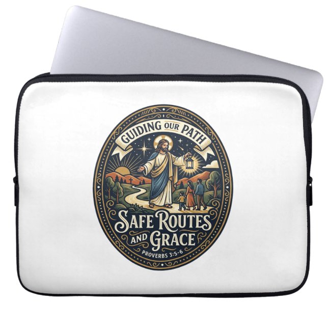 Jesus Busfahrer Transitmitarbeiter Shirt Glaube Ba Laptopschutzhülle (Vorderseite)