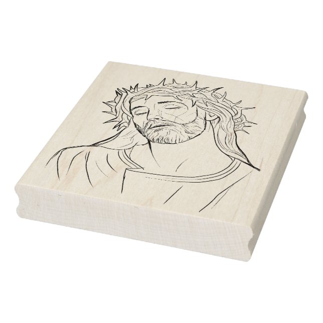 Jesus Bust 2 Illustrationsmuster Kunst Briefmarke Gummistempel (Stempel)