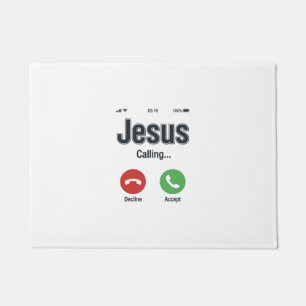 Jesus Calling Telefonbildschirm Christliches T-Shi Fußmatte