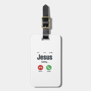 Jesus Calling Telefonbildschirm Christliches T-Shi Gepäckanhänger